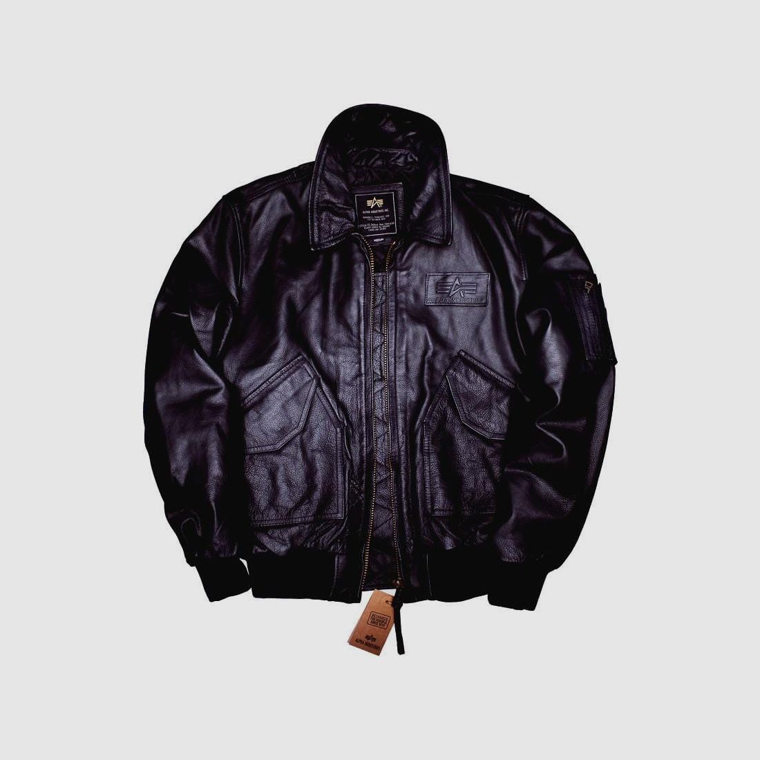 Alpha Industries CWU Leather Flight Jacket, image 2 of 2