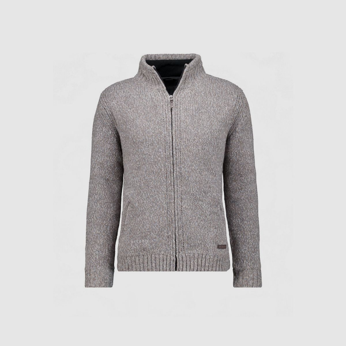 RAGMAN Cardigan mit Fleece-Innenfutter Mokka