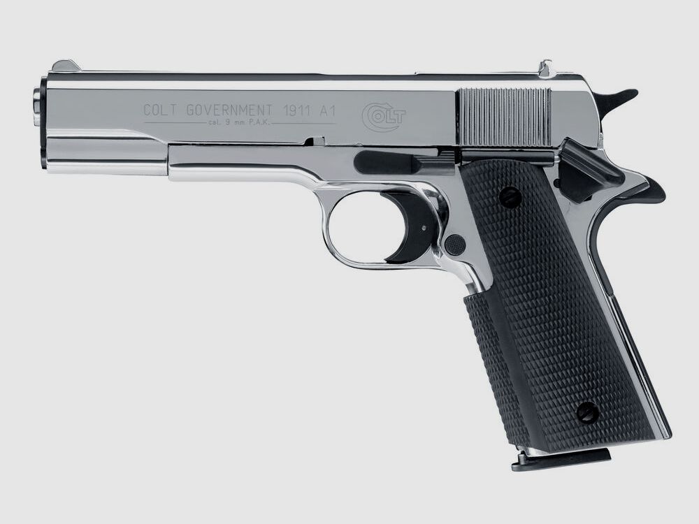 Colt	 Government 1911 Polished Chrome Schreckschusspistole