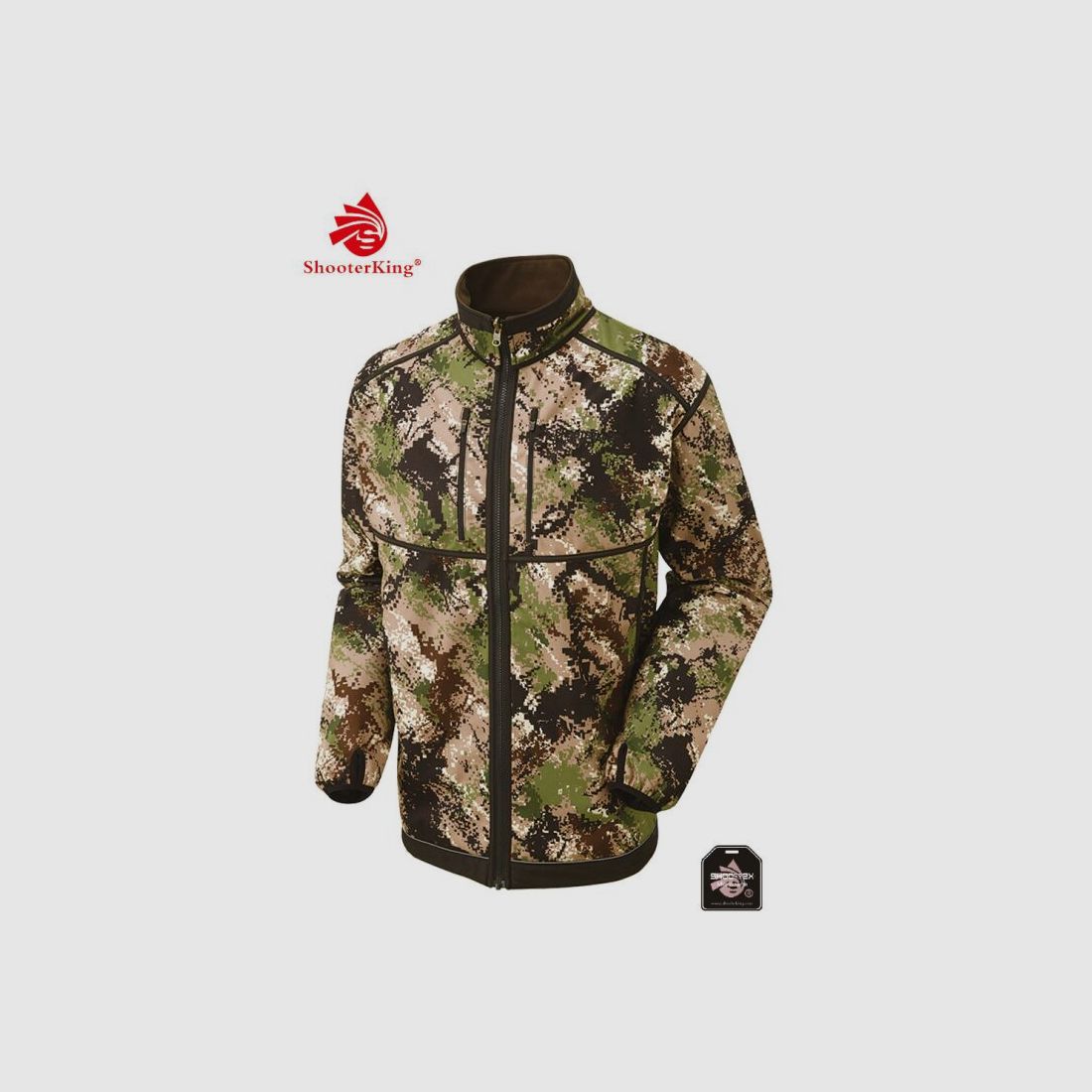 Shooterking Herren Softshelljacke DIGITEX Green/Brown