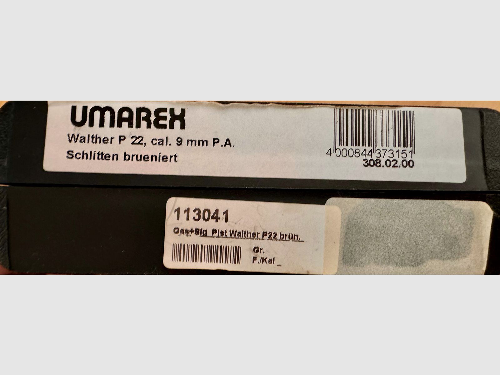 Umarex 308.02.00 Walther Schreckschusspistole P22 9mm PAK m. Holster und Patronen