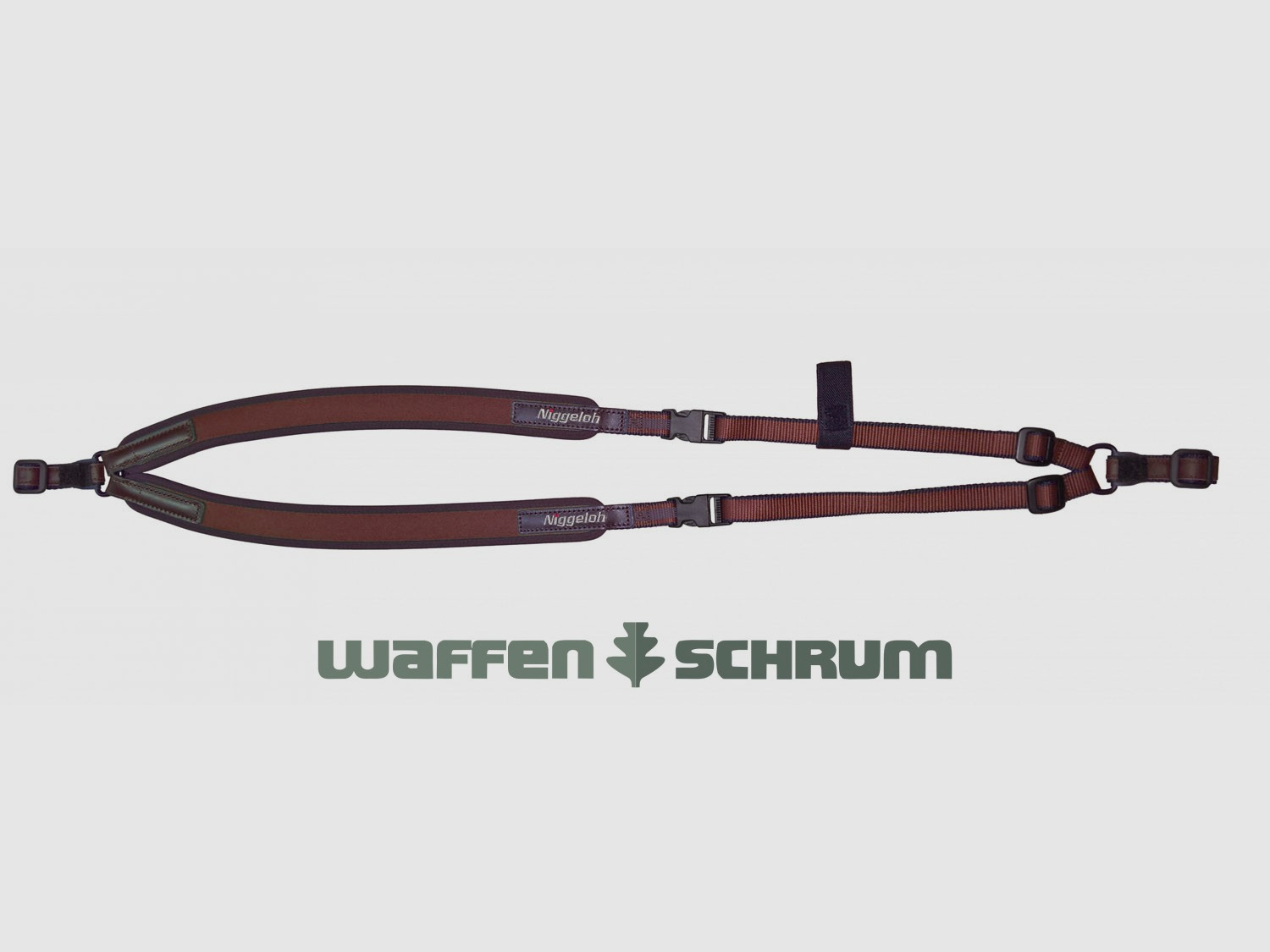 Sangle de fusil Niggeloh en néoprène marron