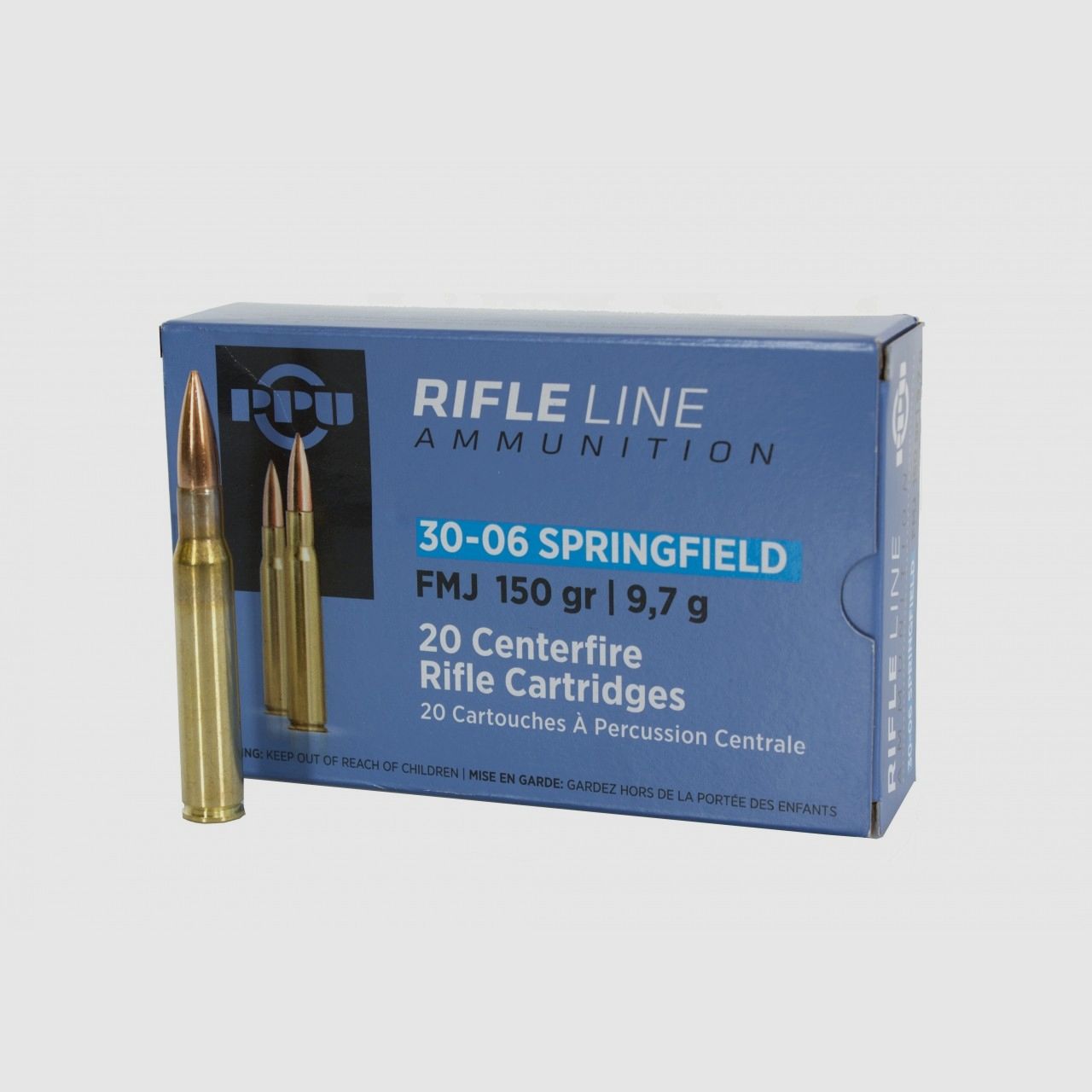 PRVI Partizan rifle cartridge cal. .30-06 Sprg. – 9.7 g FMJ (1 pack of 20)