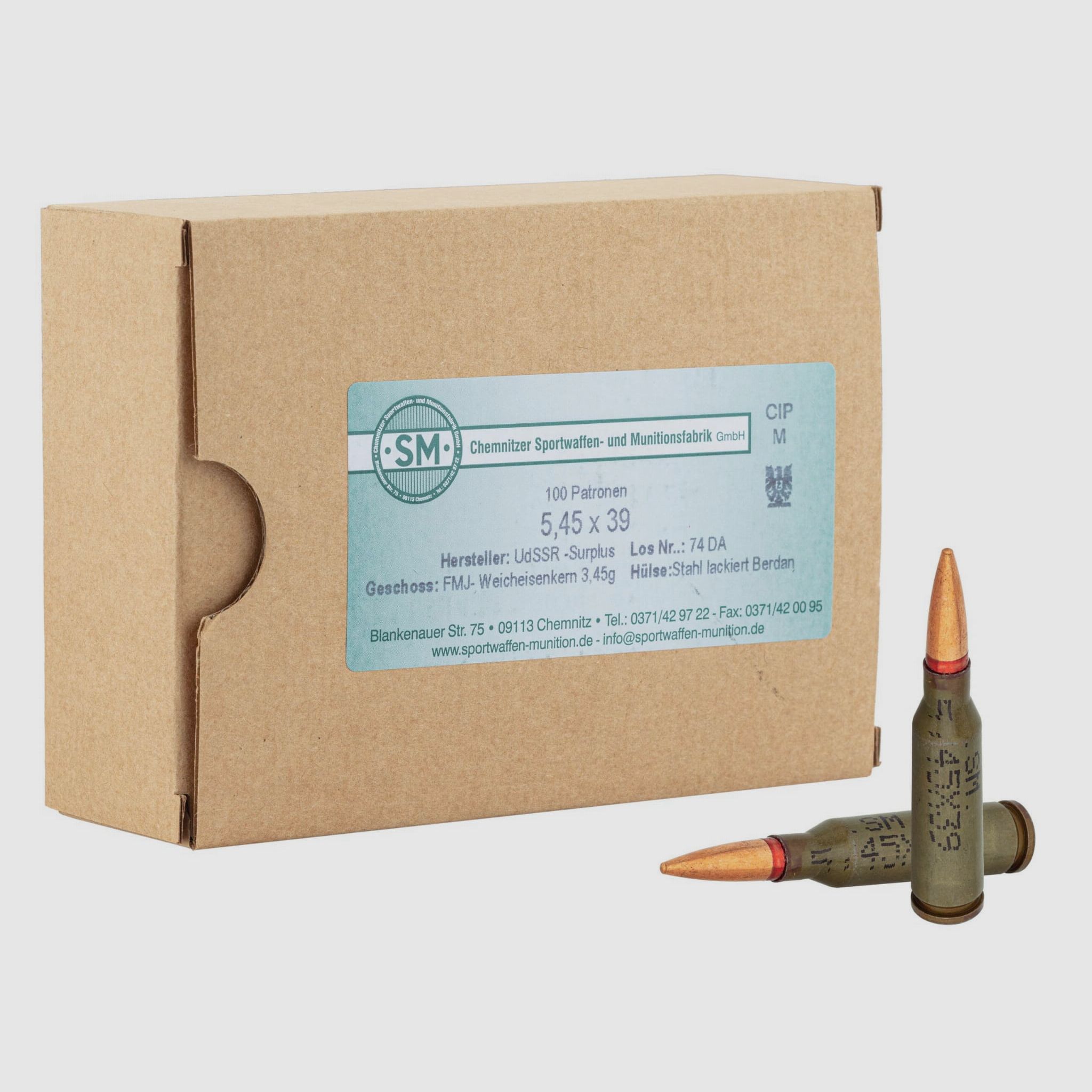 5,45x39 FMJ (paquete de 100 unidades)