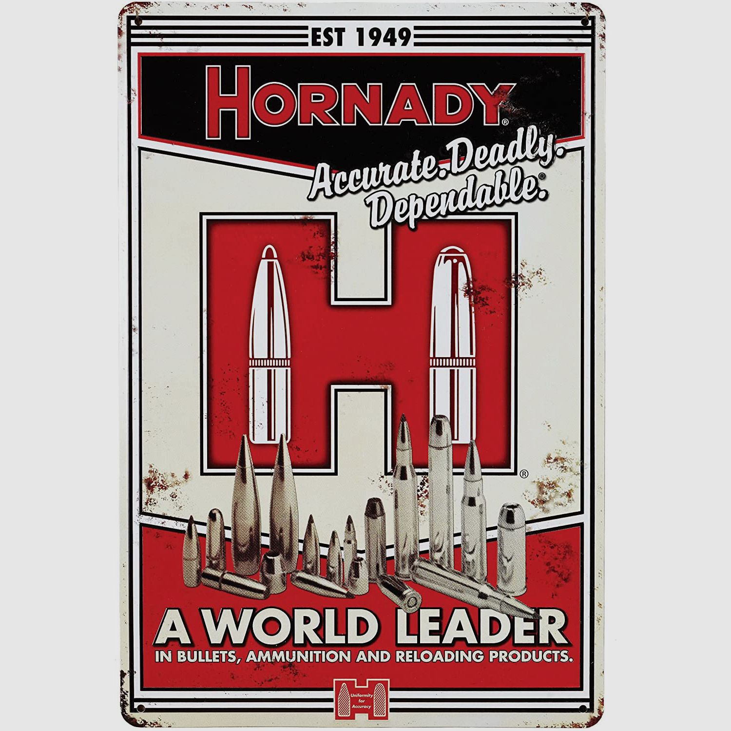 Hornady Blechschild A World Leader