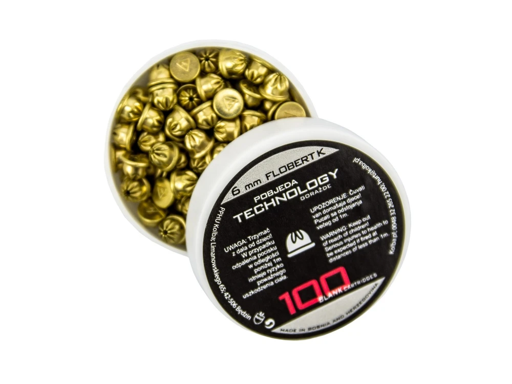 6 mm blank ammunition, cartridges for blank-firing pistols Short PTG Flobert K