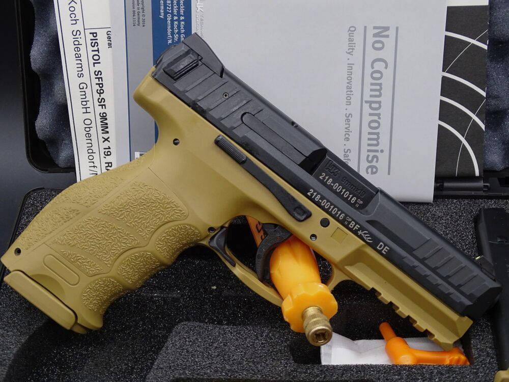 HK Heckler & Koch SFP 9 SF Ral 8000 Kaliber 9mm Luger SFP 9 SF Ral 8000 UNGESCHOSSEN
