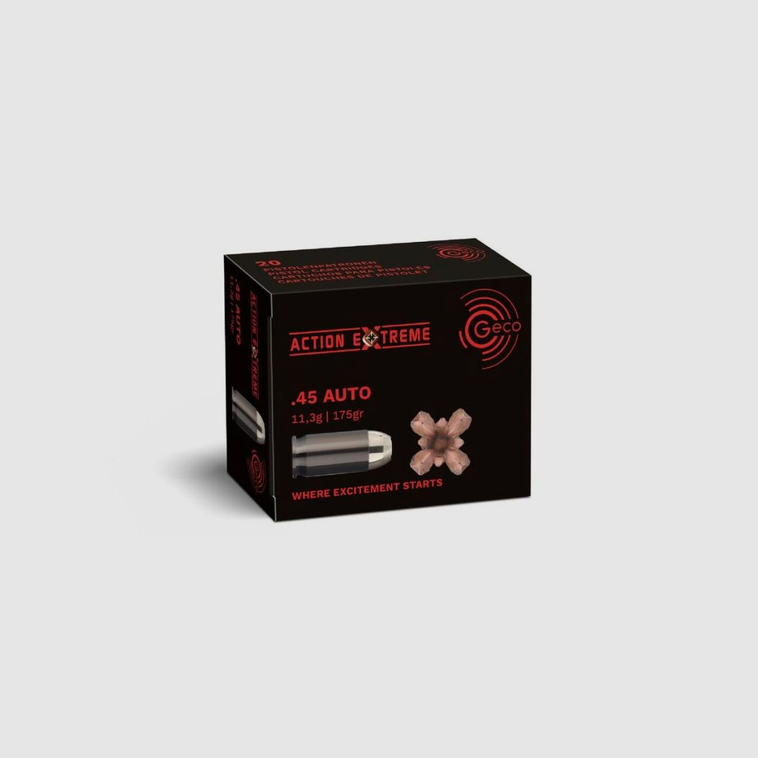 GECO .45 Auto Action Extreme 11,3g/175gr - 20 Patronen
