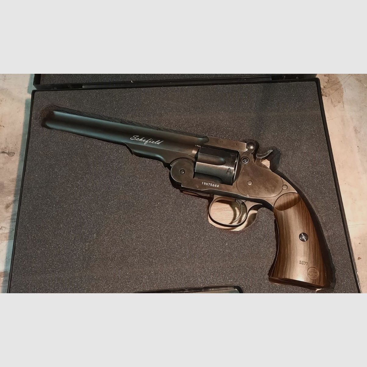 Co2 Revolver ASG Schofield 6" Antik Schwarz 4,5 mm Diabolo