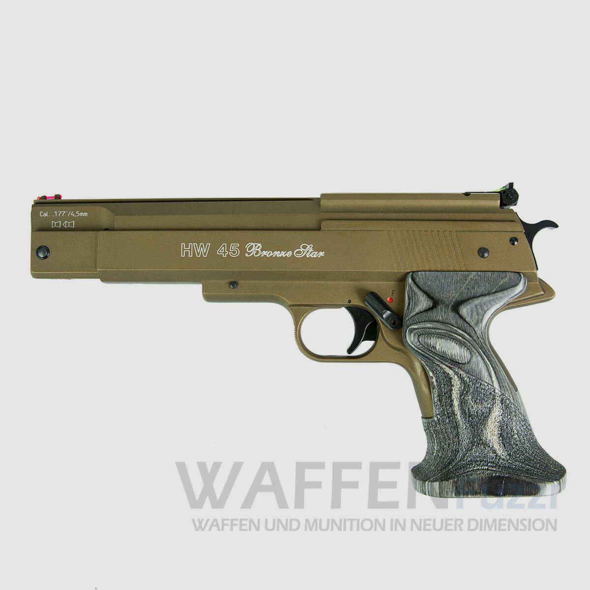 HW 45 Bronze Pistola de aire Weihrauch Calibre 4,5mm Diabolo