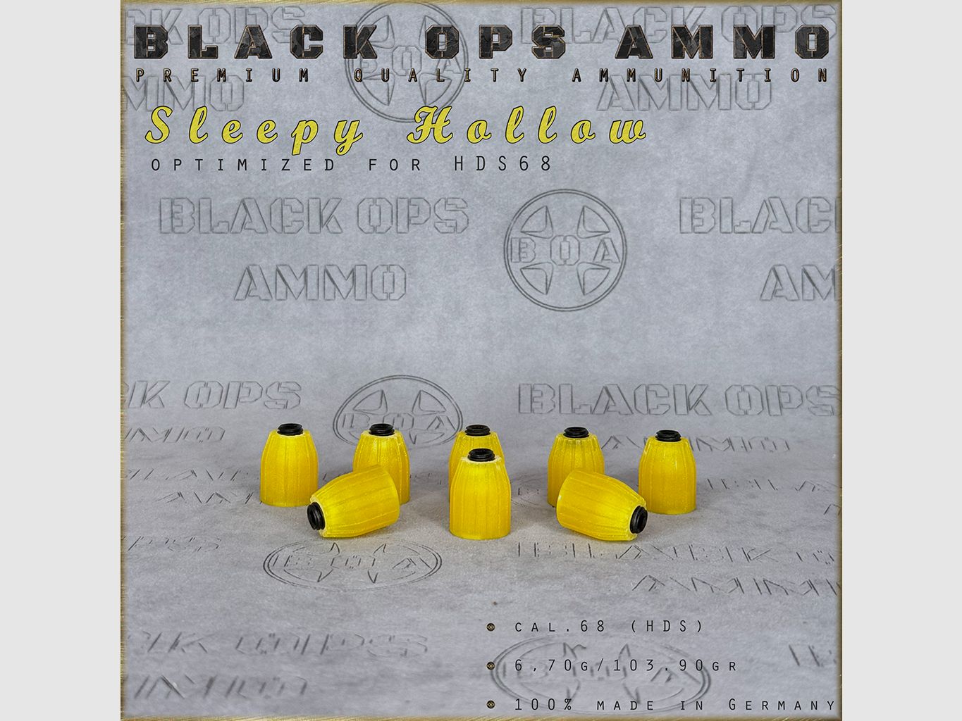 8x Sleepy Hollow BLACK OPS AMMO Umarex TS HDS 68 s cal.68 Munition HDS68  TS68