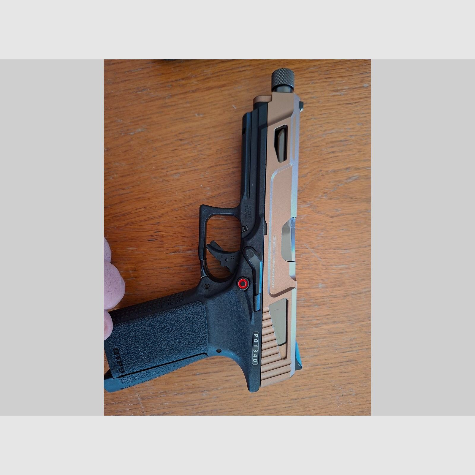 G&G GTP 9 MS DST CO2 Softair Pistola, Desert con gas verde e 2 caricatori