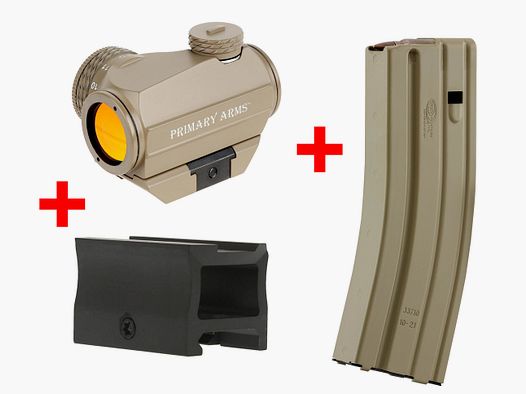Pack x3 chargeurs Surefeed magazines + red dot OPA12 + montage pour AR15