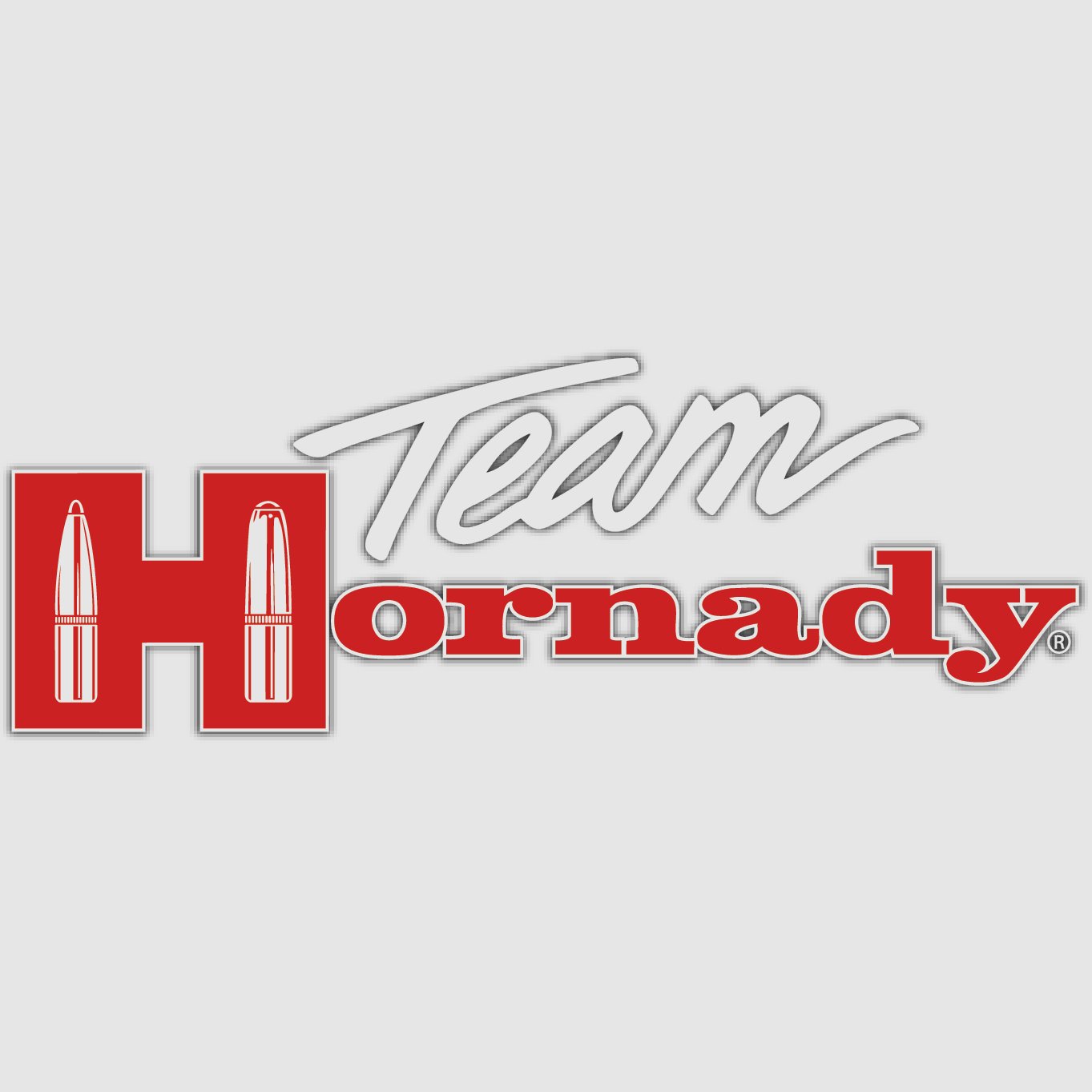Hornady Team Hornady Transfer-Aufkleber – Rot/Weiß – ca. 6,0×15,2 cm