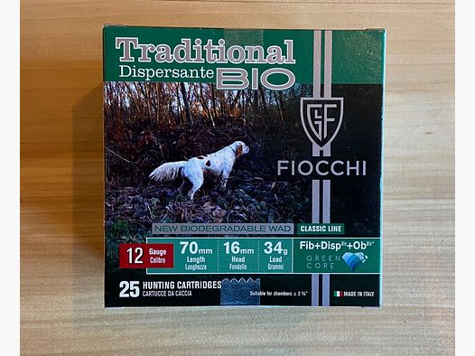 Fiocchi Traditional Dispersant BIO - Cal. 12/70 - 34g - No. 4 (3.25mm)