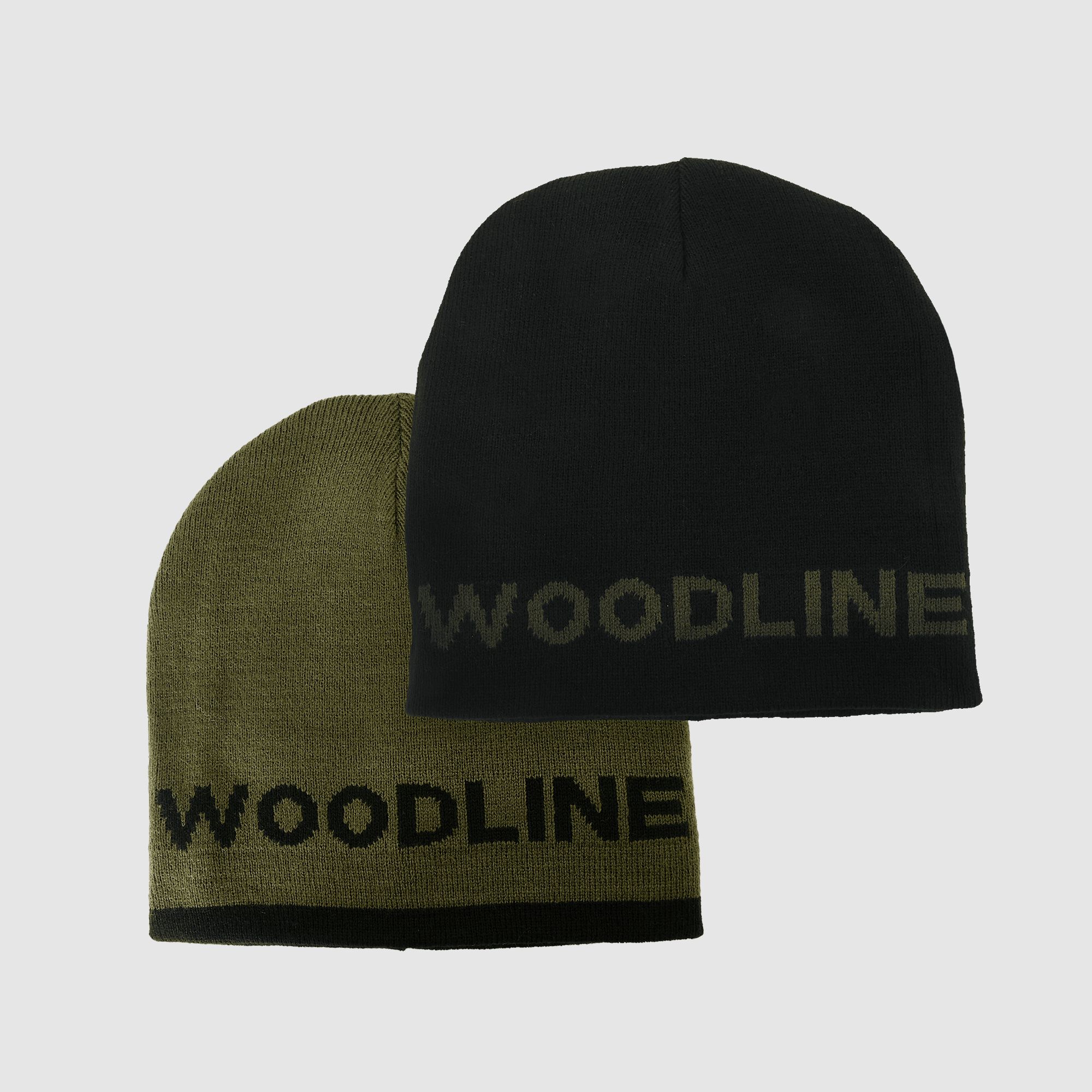 Woodline Mütze, wendbar, grün/schwarz