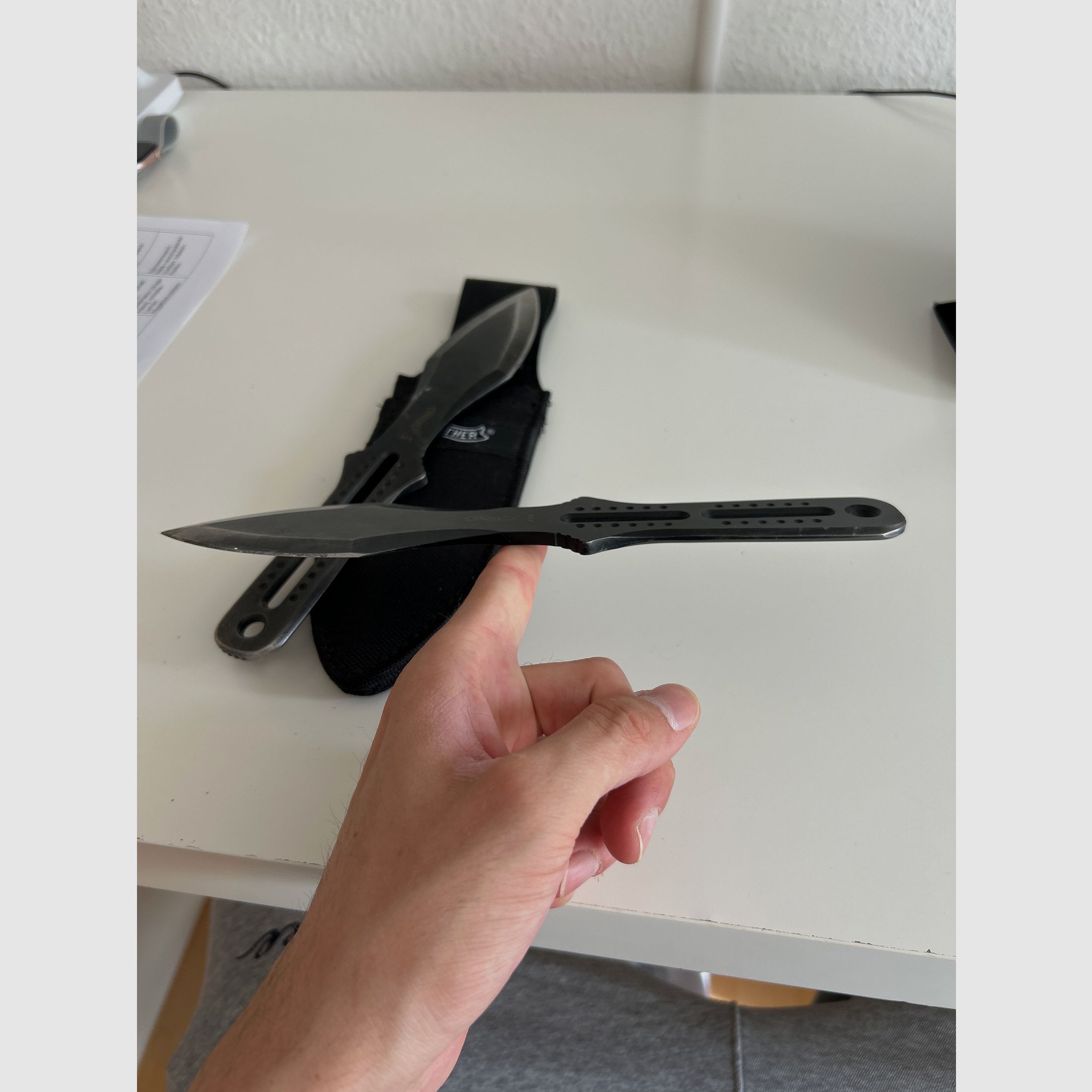 WALTHER WURFMESSER 2x mit OVP und Holster