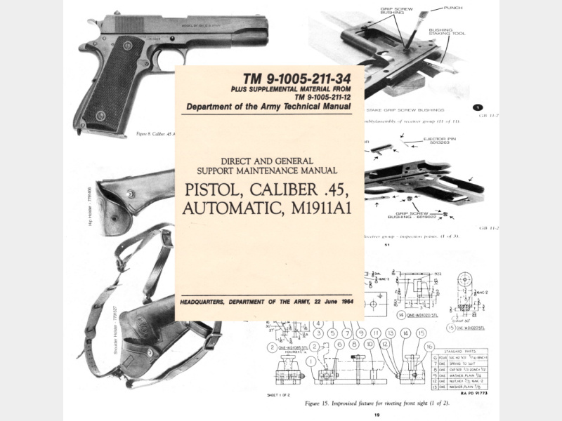 Nachdruck technisches Handbuch Colt 1911A1 Government