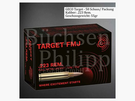 Geco	 .223 Rem 55gr Target