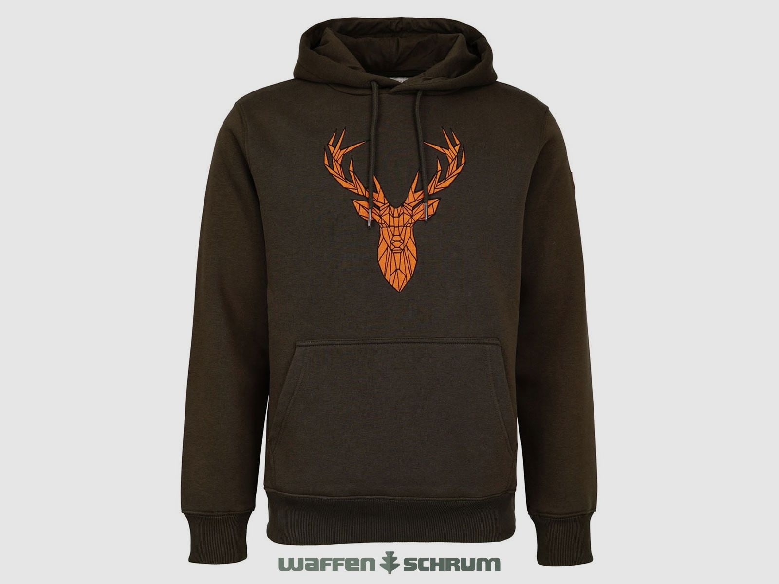 Hubertus Hoodie Huntig Hirsch Oliv /braun