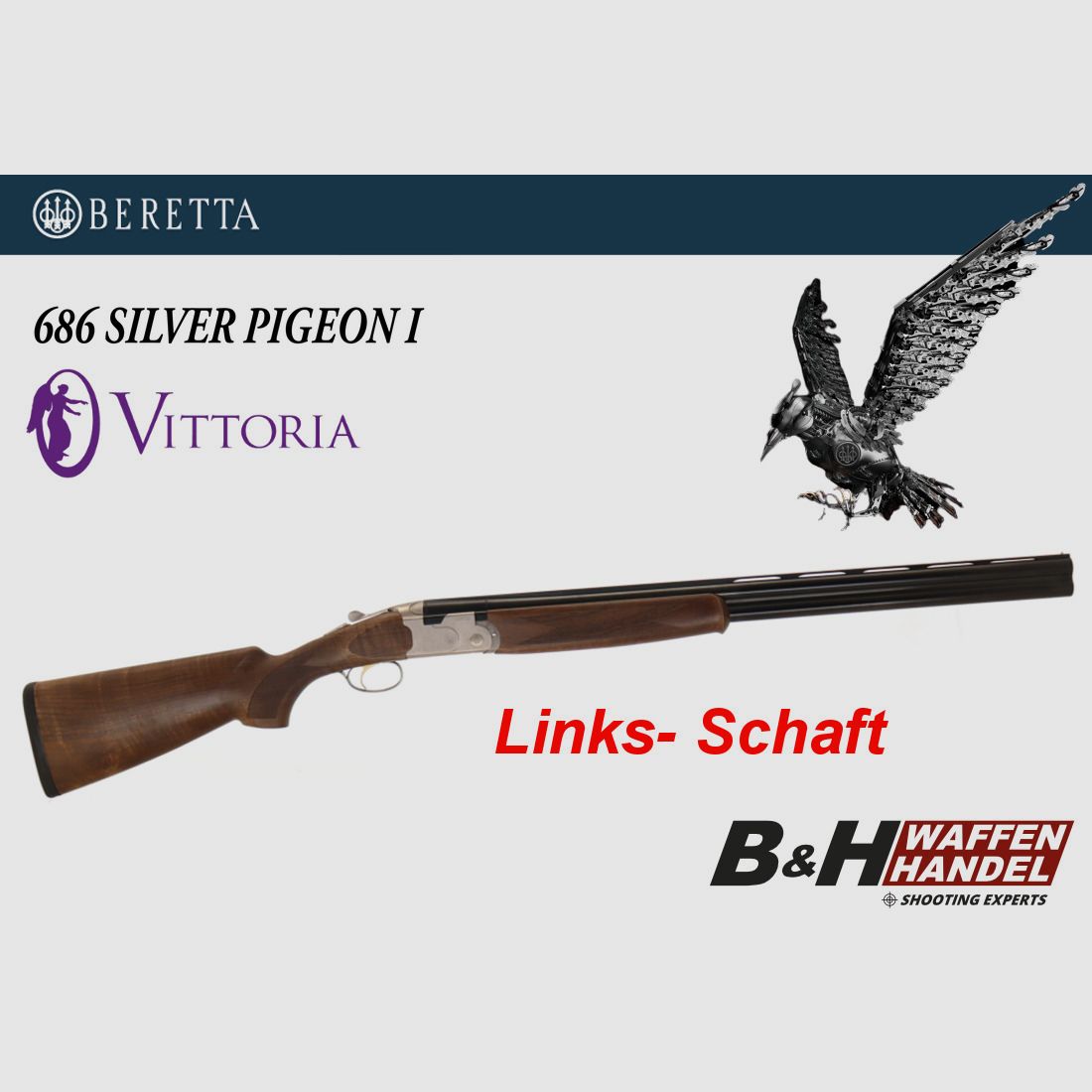 Beretta Silver Pigeon 1 Vittoria Jagd LINKS Schaft | Damenflinte | Bockflinte | Jagdflinte | Finanzierung möglich!