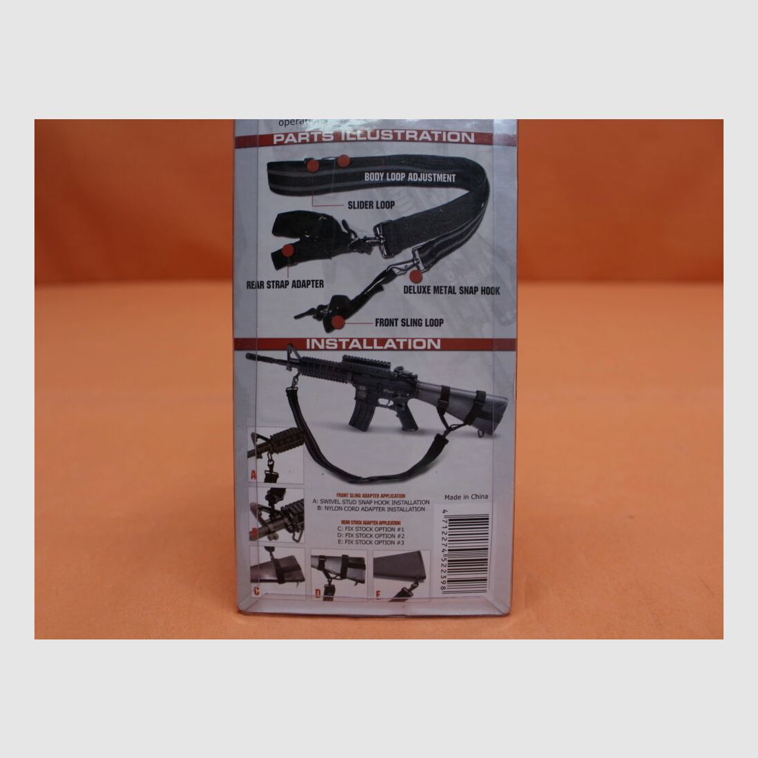 UTG - Leapers UTG Multi-Functional Tactical Sling (PVC-GB501) Black/ 3-point carrying strap with carabiner hook, image 2 of 4