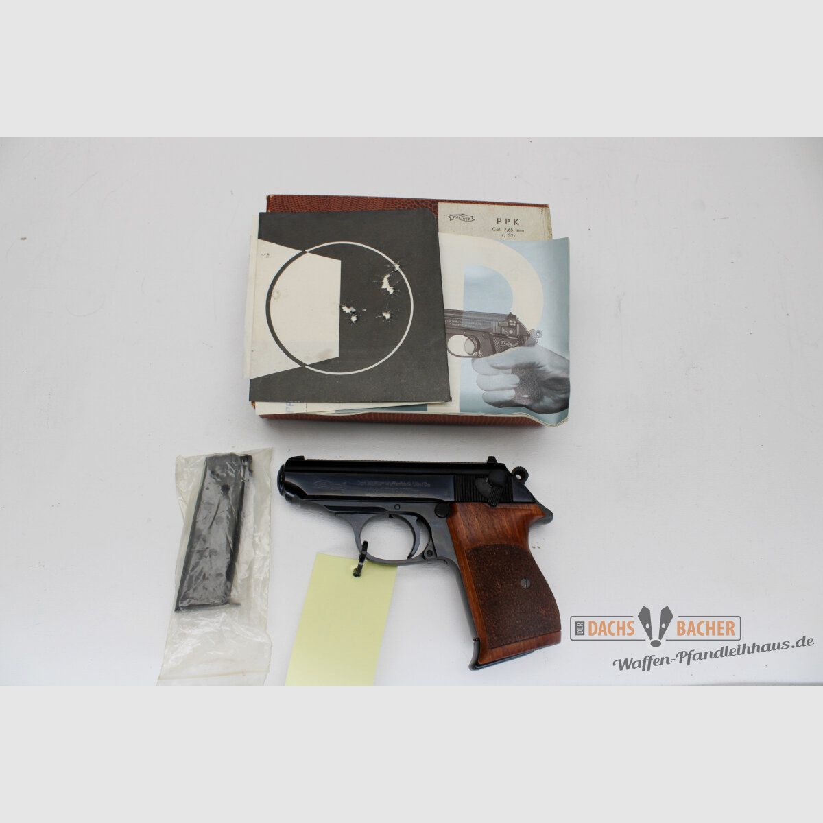 Pistolet Walther PPK kal. 7,65 mm Browning z 2. magazynkiem pudełko zdjęcie testowe, zdjęcie 1 z 3