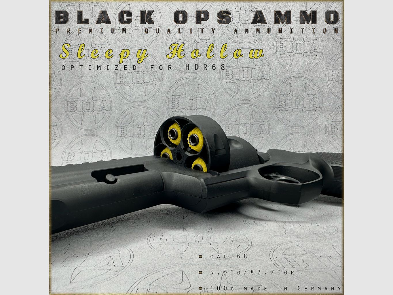 10x + 2 Sleepy Hollow BLACK OPS AMMO HDR 68 TR kal.68 Munitie T4E Umarex HDR68 TR68