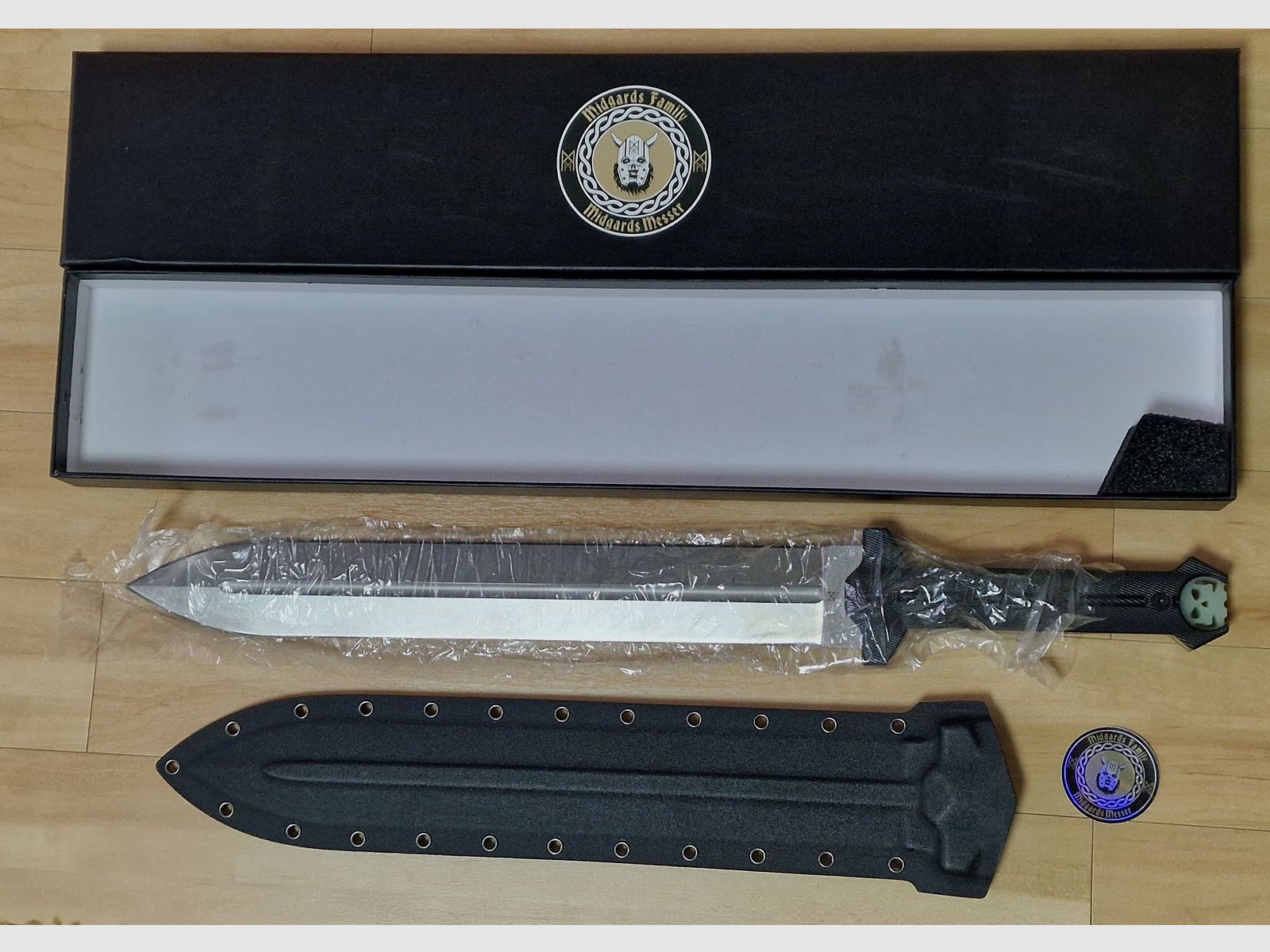 Premio di Capodanno: Coltello di Midgard Tyrfing V2 Spada corta Nuovo OVP 1,7 kg Acciaio Sandvik
