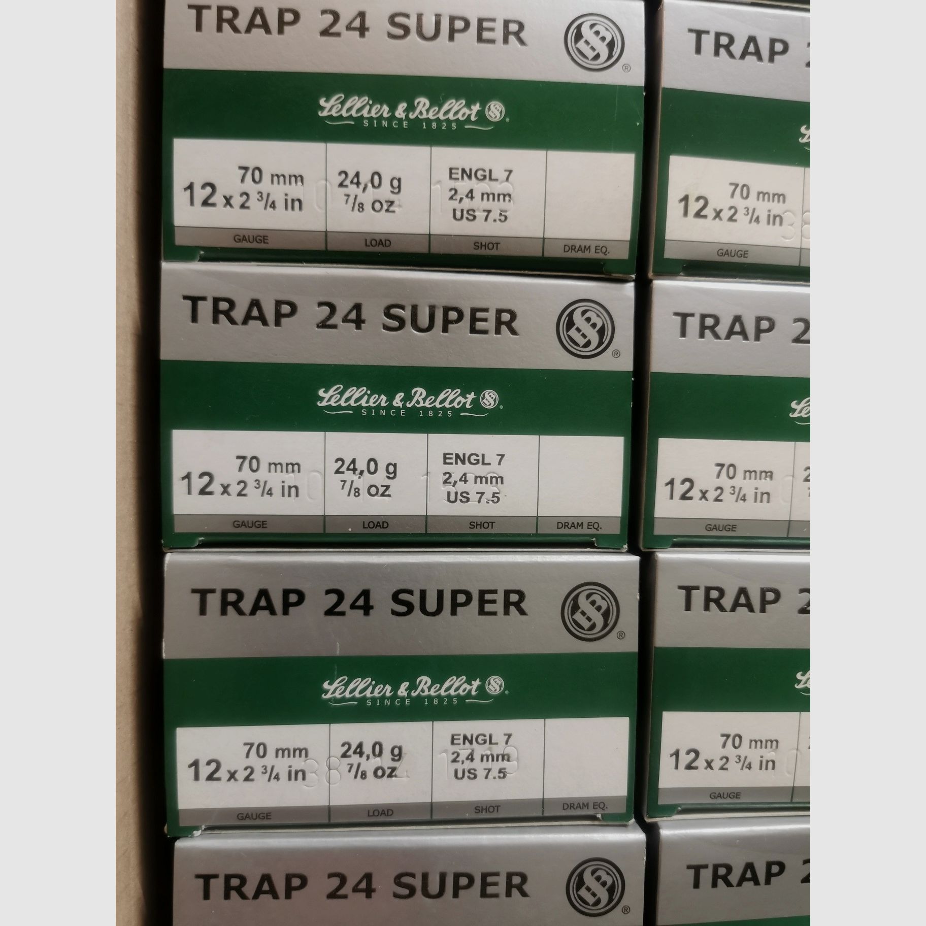 TRAP shot 12/70: 2.4mm 24gr S&B Trap 24 Super Topshot 950 shots