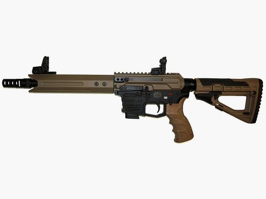 GWMH self-loading rifle GWMH SPC-SPORTER A4 10" (SWISS PISTOL CARBINE) FDE cal. 9x19 AR15 Glock magazine