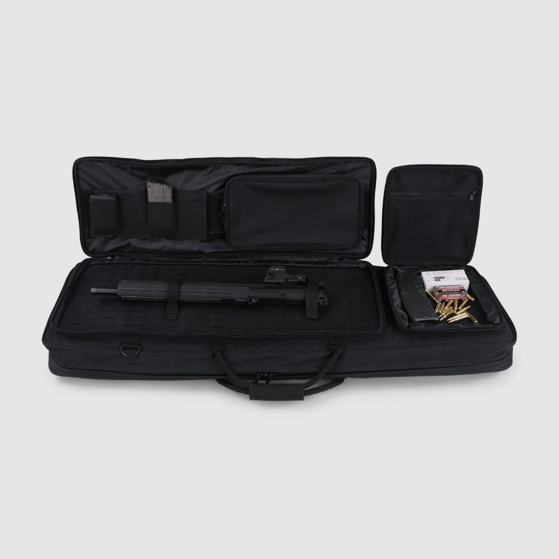 Winter Guncases Waffentasche Tactical 110 cm – Laser-Cut MOLLE, Rucksacktragesystem, 1000D Nylon (Night)