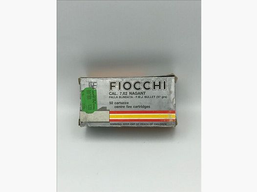 Fiocchi munizioni per pistola calibro 7.62 Nagant FMJ 97 gr.