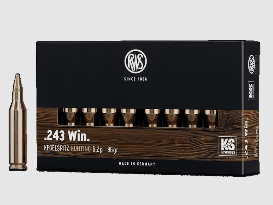 RWS .243Win Kegelspitz 6,2g - 96gr
