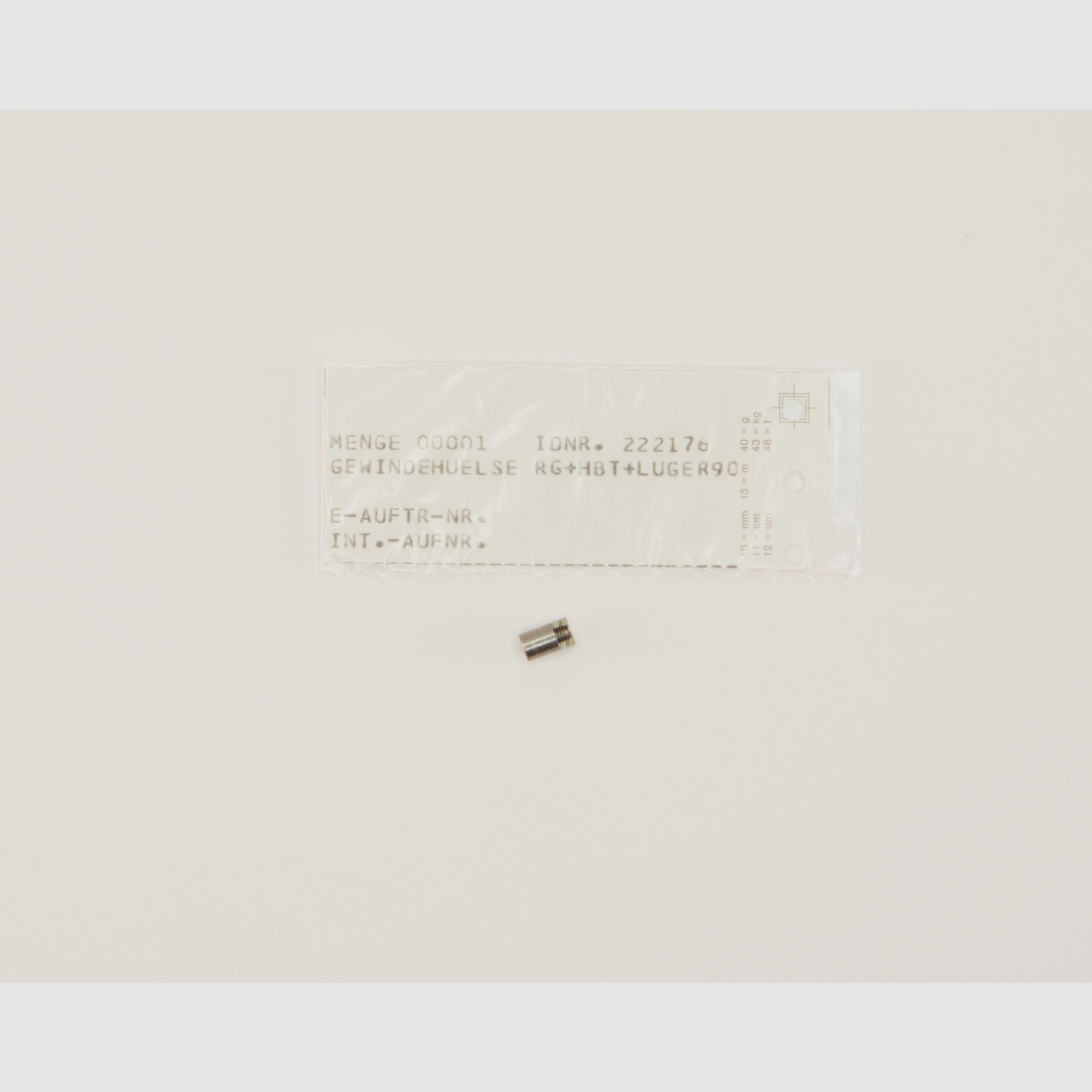 Gewindehülse für Röhm Revolver / Luger 90