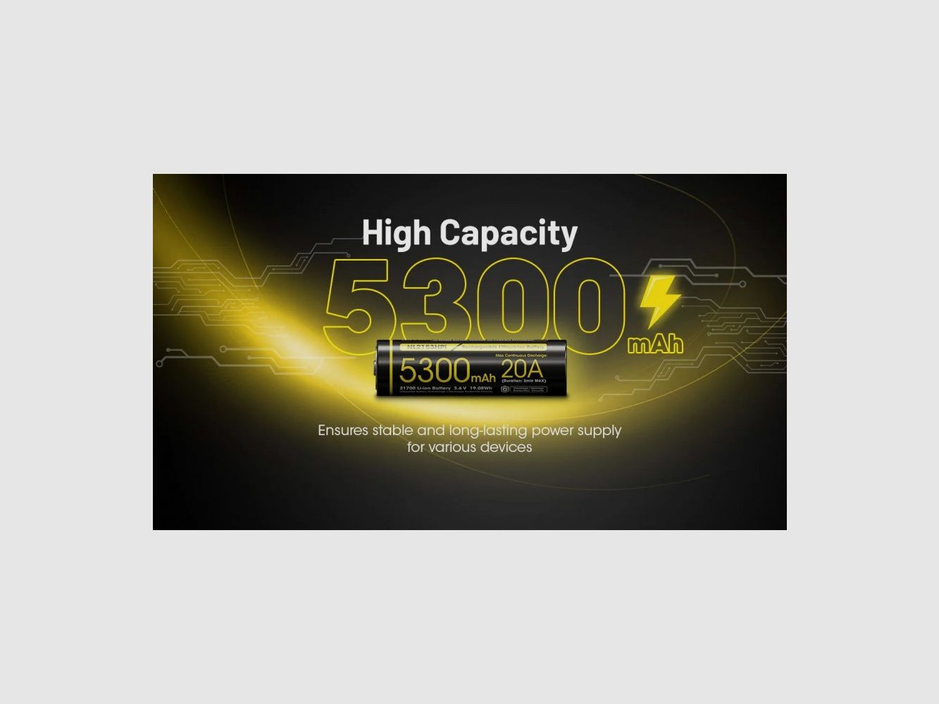 Nitecore - NL2153HPi - Batería recargable Li-Ion 3.6V 5300mAh, imagen 3 de 3