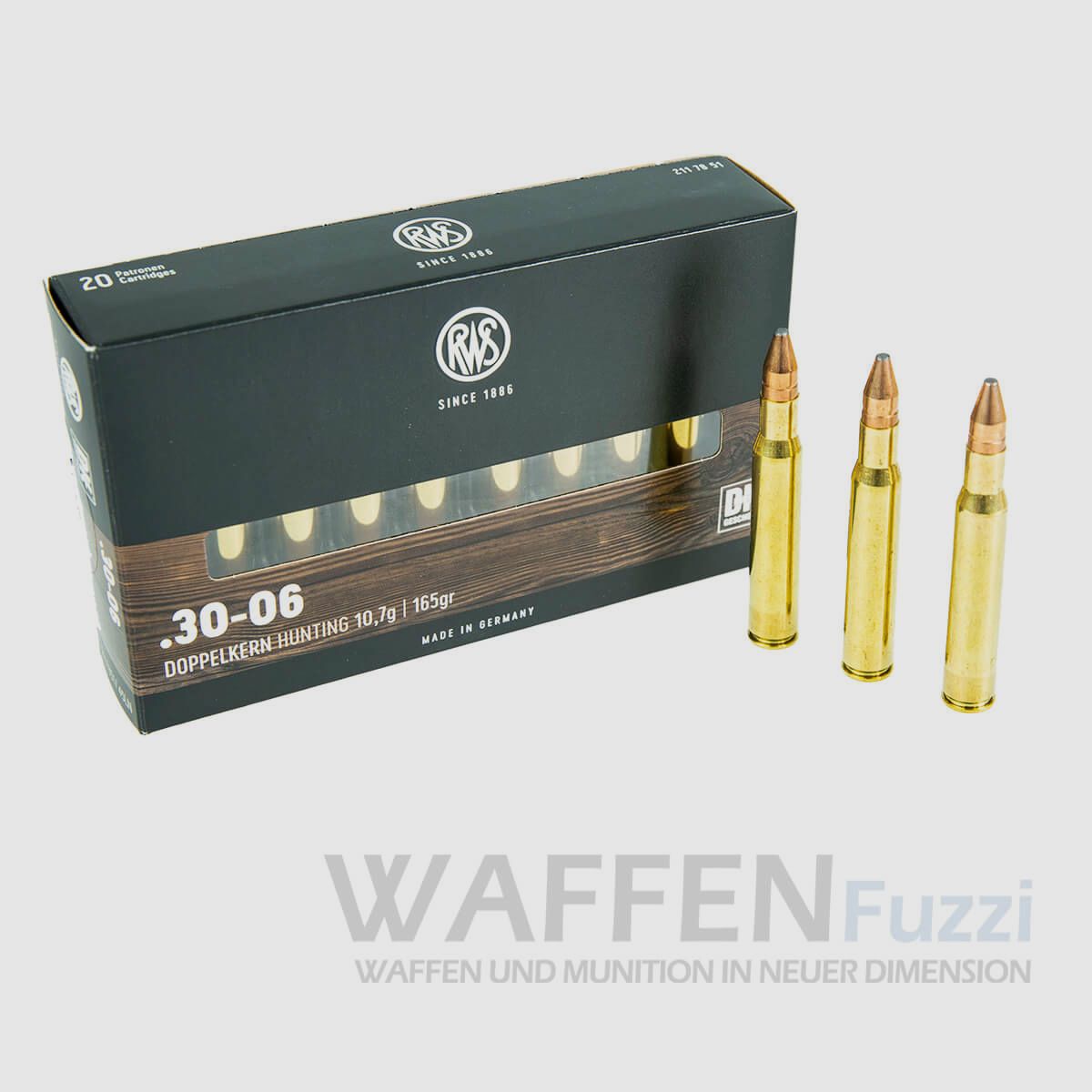 RWS jachtmunitie kaliber .30-06 DK kogel 165gr