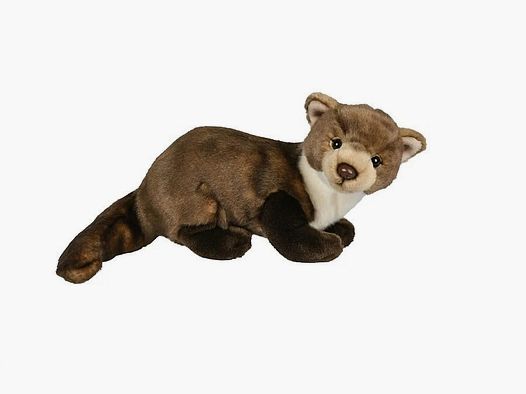 LivingActive Martre en Peluche 28 cm - Jouet en Peluche d'Animal Forestier Réaliste