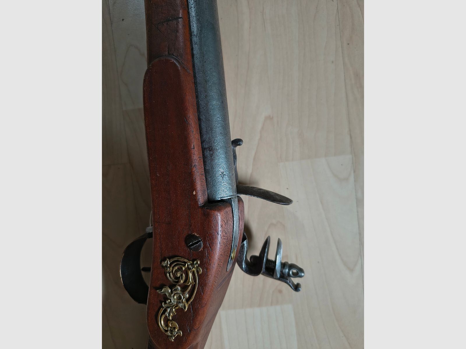 Carabine à silex à chargement par la bouche d'origine antique de cavalerie 1780-1820