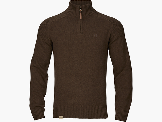 Sweter Harkila Vincent merino half zip - Demitasse brown (106081016)