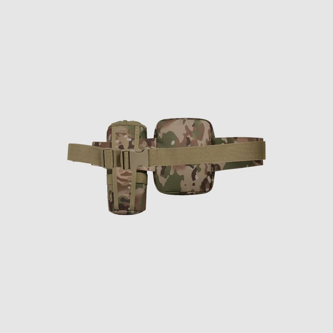 Brandit waist belt "Allround" with pocket + bottle holder - Tactical Camouflage