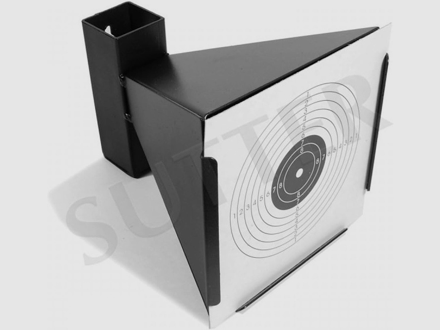 Bullet trap box steel sheet 14 x 14 cm
