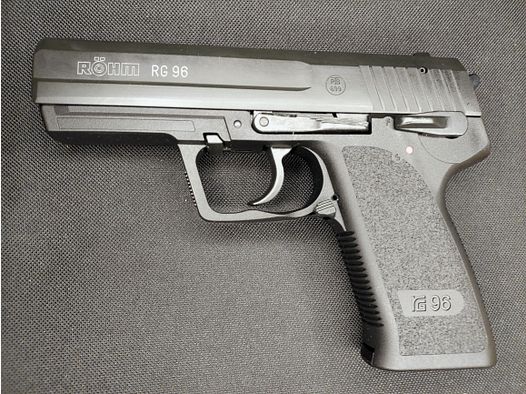 Röhm RG96 / RG 96 blank firing pistol 9 mm P.A.K. PTB 699 blued