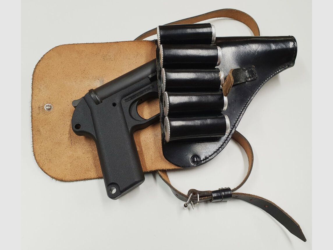 GEBR. DEWALD OHG HK P2 Borsa per pistola segnaletica SigPi P2A2 con tracolla, immagine 8 di 9