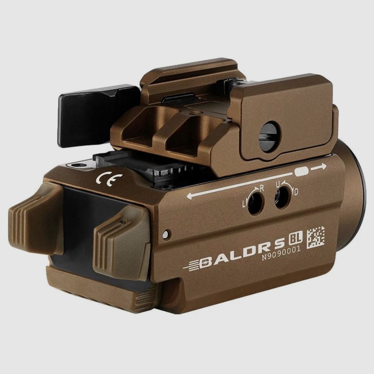 Olight – Lampe pour pistolet avec viseur laser bleu Baldr S Cool White – 800 lumens – Desert Tan, image 2 sur 7