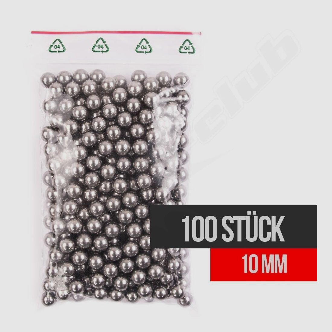 100 Stahlkugeln Ø 10 mm für Schleudern  - 4,1 g