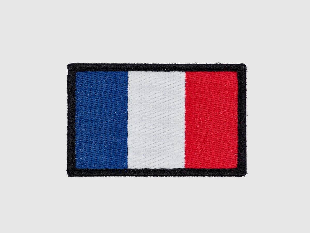 Parche bordado de la bandera de Francia con cierre de gancho y bucle, imagen 1 de 3