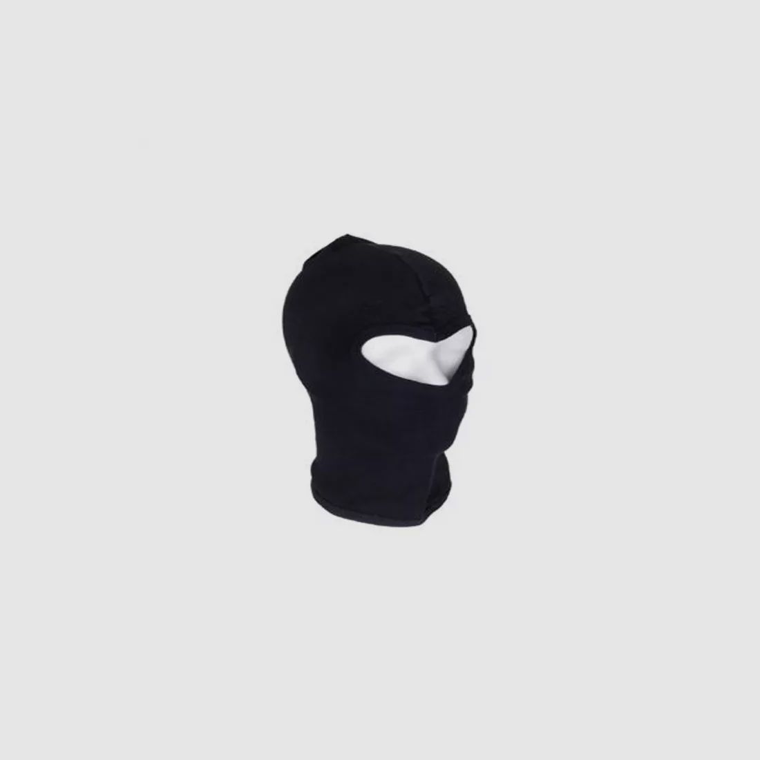 Sturmmaske / Balaclava - 1 Loch - dünn - Baumwolle - Schwarz