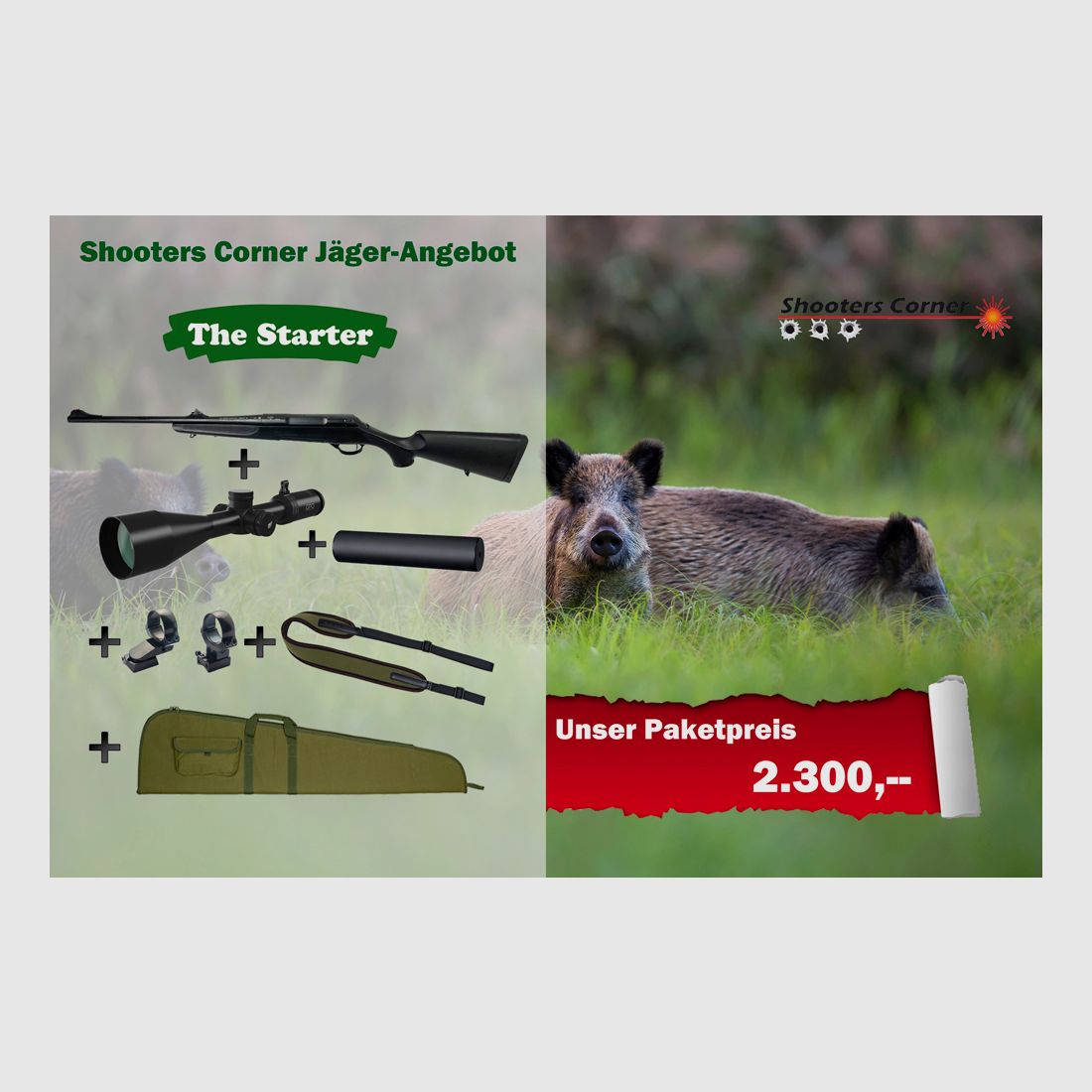 Haenel J10 Pro Jäger Paket "The Starter" Kal. .308