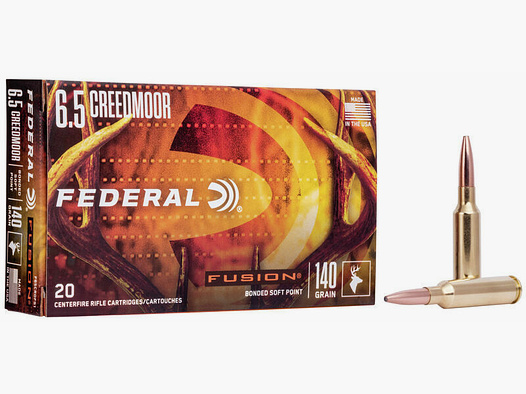 Federal	 TM/SP 9,1g/140grs Fusion, 20er 6,5mmCreedmoor; 6,5Creedmoor